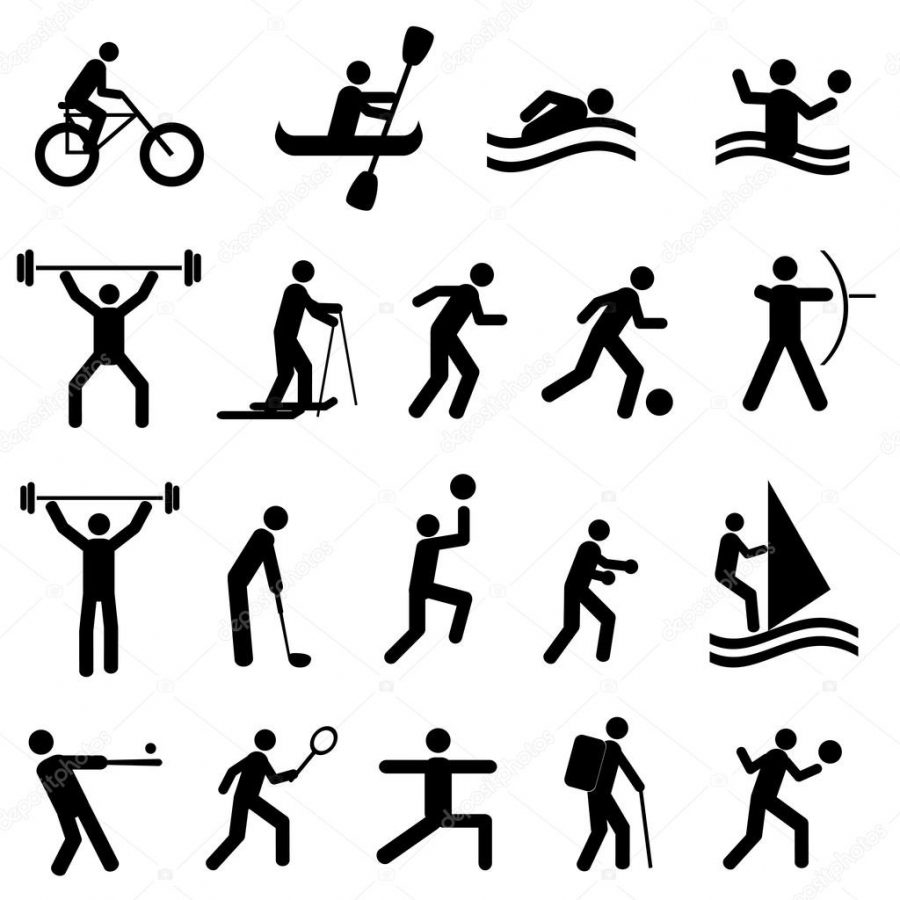 Sports silhouettes.