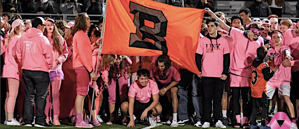 The Beaverton Beavers celebrate last year's Pink Week game.