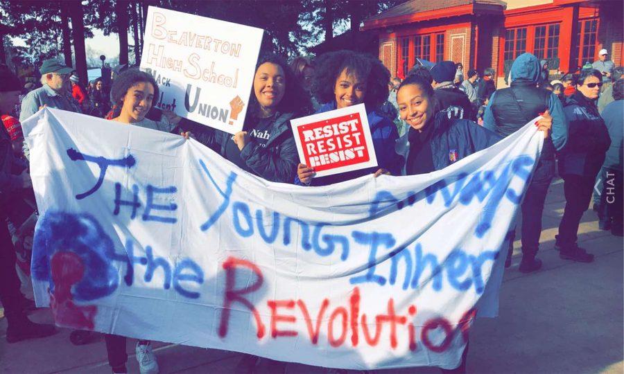 Beaverton+High+Schools+Black+Student+Union+protesting+childrens+social+injustice.+