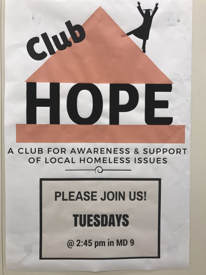 Club+Hope+poster+hanging+outside+the+cafeteria.