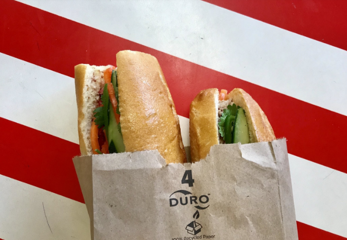 Two+baguette+sandwiches+are+ready+to+eat.