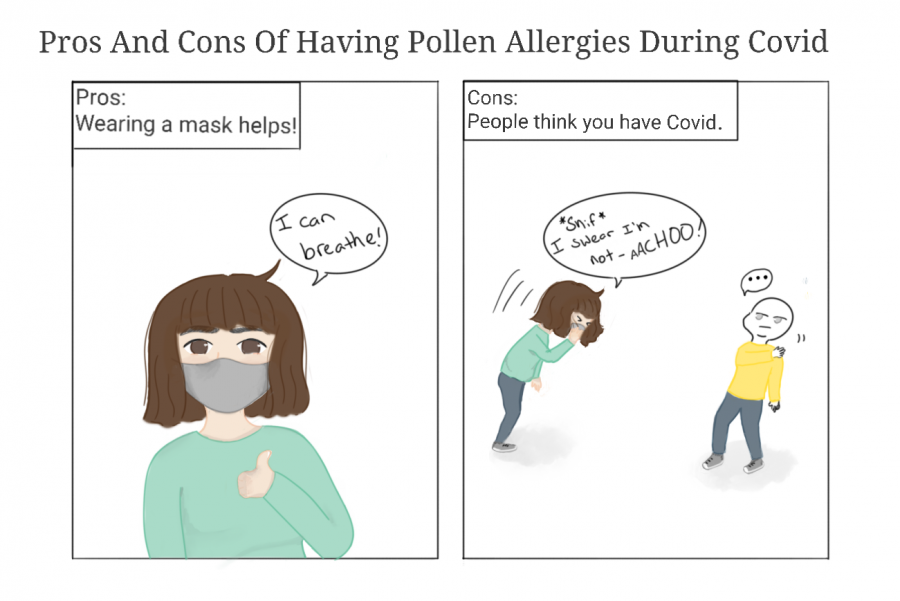 Comic: Pros and cons of having pollen allergies during the pandemic