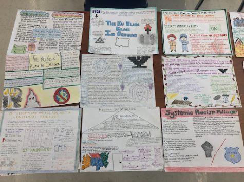  Race and Ethnic Studies students created posters on intersectionality and systemic racism in Oregon.
